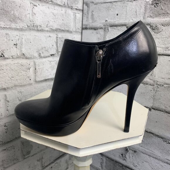 Dior Black Leather Bootie Platform Stiletto Ankle Short Boots - Picture 7 of 14
